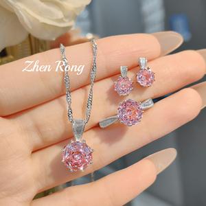 Conjunto de joyas de piedras preciosas conjunto de joyas de perlas elegante conjunto de joyas de moda conjuntos de joyas de plata conjunto de joyas de mujer - Product Image 1