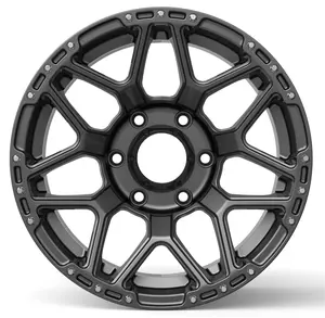 15 16 17 Inch Alloy Wheels Rims With Rivets 5 6holes Mesh Deep Dish Design For Passenger Cars