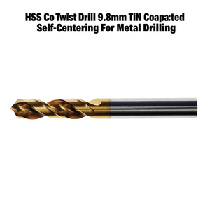 Foret hélicoïdal HSS-Co 9,8 mm, revêtement TiN, auto-centrant pour le perçage du métal - Product Image 2