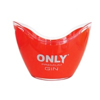 Seau à glace promotionnel personnalisé OEM/ODM à double paroi de 5 L en plastique PS avec emballage en carton pour boissons