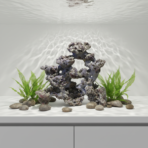 Estructura de Roca para Acuario en Forma de Cilindro, Decoración Acuática, Adhesivo Viscoso, Estilo Coral Moldeado, Paisajismo para Tanques - Product Image 3