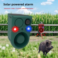 BolerGifts Disuasor de Fauna Silvestre con Energía Solar, Alarma Inalámbrica con Control Remoto, Activación por Movimiento, Luz Estroboscópica y Ultrasónica, y Voz