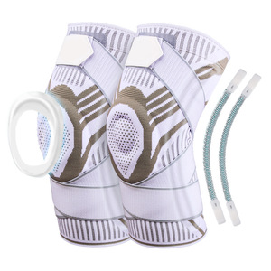 Rodillera de compresión deportiva para hombre con protector de rótula <span class=keywords><strong>y</strong></span> almohadillas de soporte de rodilla con resorte para alivio del dolor articular en codo <span class=keywords><strong>y</strong></span> rodilla - Product Image 4