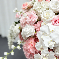 Arreglo Floral Artificial Romántico y Realista en Rosa Suave y Blanco Puro para Centros de Mesa en Bodas y Regreso a Clases