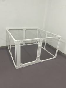 Akrilik plastik köpek oyun parkı kolay montaj 6 8 12 14 adet kapalı yavru kedi küçük hayvan oyun parkı temizle oyun parkı evcil - Product Image 4