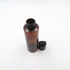 Bouteille en plastique PET <span class=keywords><strong>vide</strong></span> pour shampoing 100ml 120ml 150ml 200ml, blanche, bleue, noire, ambre, transparente, avec bouchon disque doré, noir ou blanc - Product Image 5