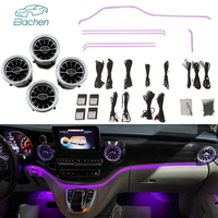 Iluminación Ambiental de 64 Colores W447 para Mercedes Benz Clase V 2016 a 2023, Luz Interior W447, Rejilla de Ventilación de Aire Tipo Turbina