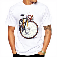 Kaos Pria 100% Katun Organik Serat Bambu Mewah Slim Fit Boxy Cropped Kasual O-Neck Lengan Pendek 180g Berat