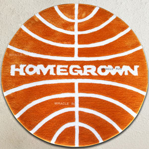 Tapis de sol en acrylique fait main à poils ras, personnalisable avec votre <span class=keywords><strong>propre</strong></span> logo en 3D, tapis rond personnalisé pour la porte, tapis pour le salon, antidérapant, adapté aux <span class=keywords><strong>animaux</strong></span> domestiques - Product Image 2