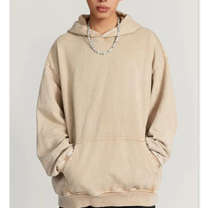 Ventes en gros de sweats à capuche unisexes surdimensionnés avec logo personnalisé brodé et embossé, design de boutons, streetwear, mode, confortables et décontractés - Product Image 1