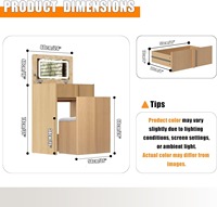 Coiffeuse moderne en bois de chêne de taille personnalisée, gain de place, avec miroir LED rabattable, tabouret caché et éclairage intégré