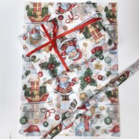 Sacs cadeaux personnalisés écologiques en papier de soie fin motif traîneau de Noël 17 g/m² 50x70 cm, vente directe usine, pour vêtements et chaussettes séchées