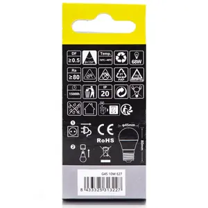 Ampoule LED G45 E27 10W 4000K, lumière blanche neutre, économie d'énergie, idéale pour l'éclairage général à la maison et au bureau. - Product Image 2