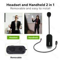 Microphone à condensateur sans fil monté sur la tête, interface plastique 6,35 mm, micro-casque pour haut-parleur, discours et enseignement