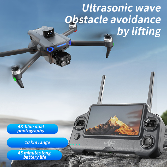 AE30 Top Drone Cheap 8K HD Camera Obstacle Avoidance Long Battery Life Long Range Portable RC Beginners Outdoor Drone Quadcopter
