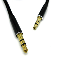 Câble audio TRS mâle-mâle 3,5 mm avec conducteur en cuivre tressé Swan pour utilisation en home cinéma, voiture et multimédia