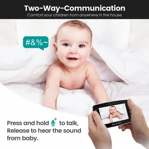 4.3inch Wireless Color Resolution Night Vision Smart Zoom Baby Sleeping Monitor PTZ Video Baby Monitor Camera