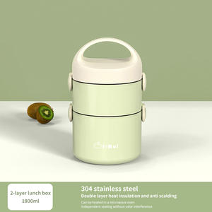 Boîte à lunch portable multicouche en acier inoxydable 304 avec poignée pour employés de bureau et étudiants, va au <span class=keywords><strong>four</strong></span> à micro-ondes - Product Image 6
