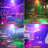 Nuovo 6 eyes stage dj disco lamp dmx proiettore sound activated parti lights laser party light per Nightclub bar illuminazione natalizia