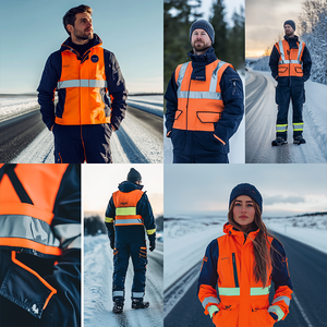 Biểu Tượng Tùy Chỉnh Kỹ Sư Công Nghiệp Đường Công Nhân Đồng Phục Hi VIS An Toàn Phản Quang Khả năng Hiển Quang Cao Không Thấm Nước Áo Khoác Quần Phù Hợp Với - Product Image 4