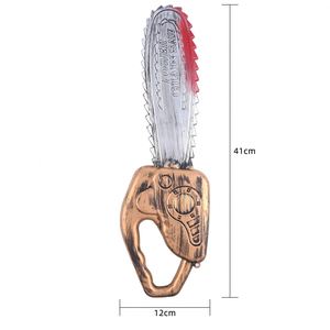 Jouet d'Halloween, accessoire effrayant pour costumes d'enfants, squelette à la tronçonneuse, couteau en plastique sanguinolent - Product Image 2