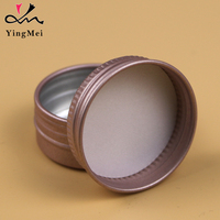 Cylindres en aluminium laqué avec bouchon à vis rose, contenants de qualité alimentaire pour blush, boîtes de conserve vides, pots de baume à lèvres, pots de lotion cosmétique
