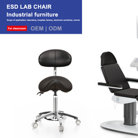 Fauteuil dentaire moderne réglable en cuir synthétique, antistatique ESD, pour hôpital et usage commercial, avec commande de levage du repose-pieds et inclinaison à bascule