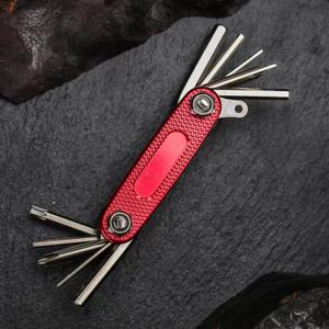 Hiyes 16 pièces ensemble de clés pliantes universelles Chrome Vanadium creux tournevis multifonctionnel <span class=keywords><strong>clé</strong></span> <span class=keywords><strong>hexagonale</strong></span> ensemble vélo en plein air - Product Image 5