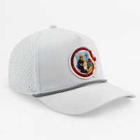 Casquette 5 panneaux unisexe imperméable perforée au laser avec logo personnalisé et cordon frontal pour activités de plein air et surf – Fournisseur d'usine HN10