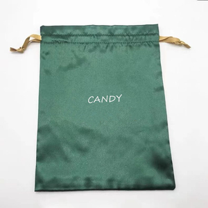 Silk Satin Large Travel <b>Makeup</b> Cosmetic Lingerie Dust Pouch Purple <b>Drawstring</b> Gift Storage Pouch - Product Image 3