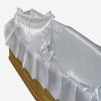 Chine fournisseur de funérailles professionnel France cercueil capitons cercueil doublure satin cercueil doublure