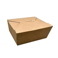 Contenants en papier kraft rigide rectangulaires mats, jetables, écologiques, biodégradables, de qualité alimentaire, pour salades, poulet frit, fruits