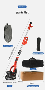 <span class=keywords><strong>Ponceuse</strong></span> murale électrique puissante de 1580 W à 6 vitesses variables, <span class=keywords><strong>ponceuse</strong></span> électrique pour cloisons sèches, <span class=keywords><strong>ponceuse</strong></span> à polir les murs avec aspiration pour <span class=keywords><strong>plafond</strong></span> - Product Image 6