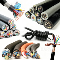 Kabel Kontrol Industri Kustom Tahan Air, Tahan Aus, Multi-strand, Tembaga Murni Fleksibel Berinsulasi TPU 8-inti untuk Robotika
