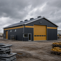 Bâtiment industriel, atelier, entrepôt, usine, structure en acier préfabriquée, bâtiment métallique