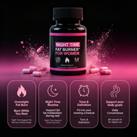 LuvVita Brûleur de Graisse pour Adultes Compléments Alimentaires à Base de Plantes pour la Perte de Poids Capsules Brûle-Graisses Nocturnes pour Femmes Soins de Santé Soutien à la Digestion