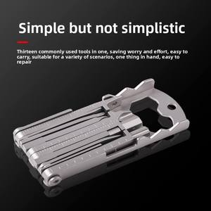 13 In 1 Folding Multifunctional Combination <b>Tool</b> Portable Stainless Steel Screwdriver Set For Household Repair Outdoor Daily Use - Product Image 4