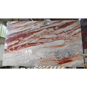 Dalles de marbre rouge naturel Monica <span class=keywords><strong>pour</strong></span> revêtement mural comptoirs vanité hauts piscine entoure escaliers colonnes en gros - Product Image 2