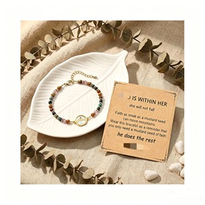 Regalos XF <span class=keywords><strong>para</strong></span> Mujeres y Adolescentes, Pulseras <span class=keywords><strong>de</strong></span> Piedras Naturales Inspiradoras, Regalos Significativos <span class=keywords><strong>de</strong></span> Fe y Música con Tarjeta <span class=keywords><strong>de</strong></span> Mensaje - Product Image 4