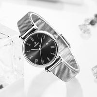 Montre à Quartz de luxe pour femmes, Titan, noir, automatique, diamant, Rose, bracelet pour femmes, maille dorée, Vintage, pour dames