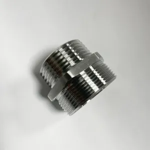Fábrica de Aço Inoxidável Personalizado 1/8 "1/4" 3/8 "1/2" 3/4 "1" Tubo Titting Nipple Connector