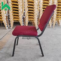 Chaise de culte rembourrée moderne gris foncé durable et écologique, empilable, en tissu de haute qualité pour hôtels, auditoriums et théâtres