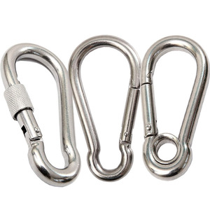 Factory Direct Wholesale 304 316Stainless Steel Snap Hook Spring Climbing Carabiner
