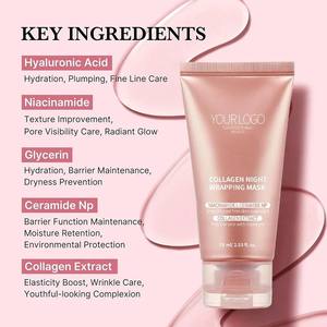 Mascarilla de Noche de Gel de Colágeno Cristalizado con Ácido Hialurónico y Niacinamida - Antienvejecimiento, Reafirmante e Hidratante para Marca Privada - Product Image 5