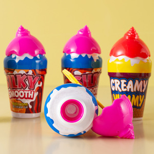 Bouteille à bulles en forme de crème glacée pour enfants, anti-fuite, avec baguette à bulles, jouet pour jeux en plein air, 5-7 ans, plastique, unisexe - Product Image 1