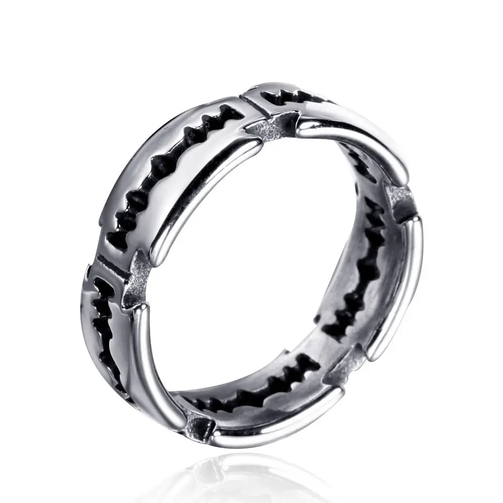 स्टेनलेस स्टील नवीनता गहने रेजर ब्लेड आकार की अंगूठी