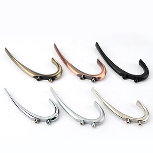 Minimalist Zinc Alloy <b>Wall</b> Hook Single <b>Coat</b> <b>Rack</b> Concealed Screw Installation Entryway Hook Black Antique Style - Product Image 1