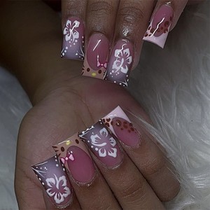 Juego de uñas de prensa francesa para gatos, arte de uñas usable cuadrado corto a la moda, diseño de uñas artificiales, uñas postizas - Product Image 1