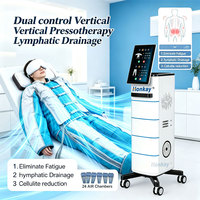 Appareil de pressothérapie professionnel à 24 chambres d'air pour drainage lymphatique, thérapie par pression d'air pour les pieds, les jambes et les bras