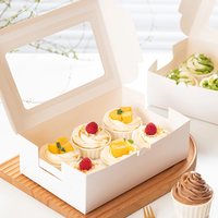 Boîtes à gâteaux macaron avec fenêtre Boîtes de boulangerie blanches Boîtes à biscuits à tarte robuste Dessert Cupcake Donut Pâtisserie